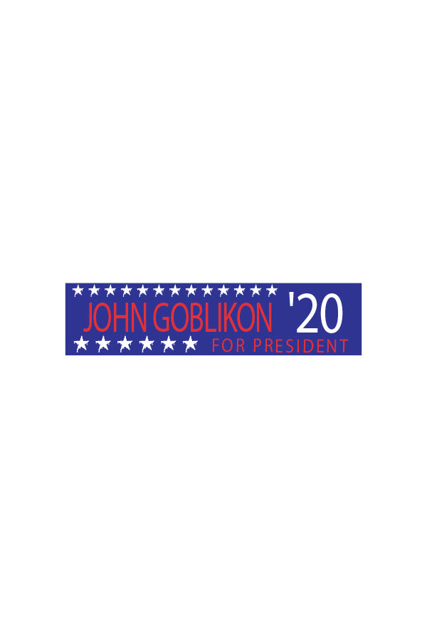 John Goblikon For President Bumper Sticker