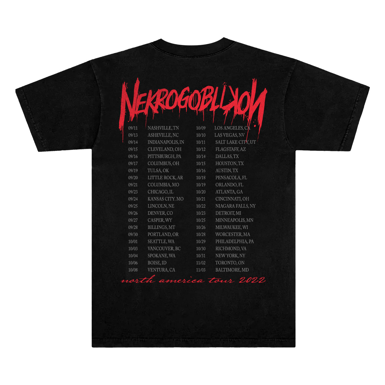 The Fundamental Slimes and Humours TOUR Tee 2022 (Black)