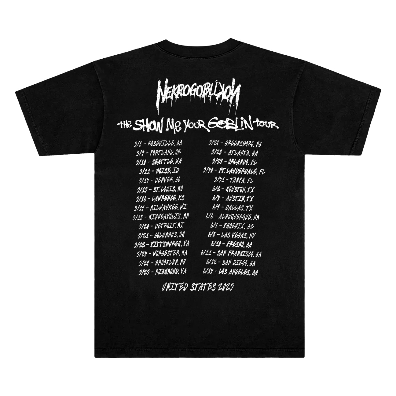 The Show Me Your Goblin Tour Tee – Nekrogoblikon